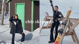 ARE DESIGNER SKI PANTS WORTH   luxury ski pant tryon bogner cordova holden helly hansen [upl. by Rajewski]