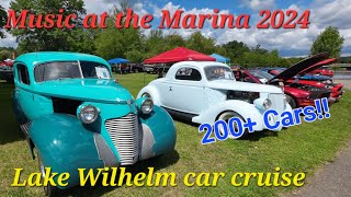 Huge Car Cruise at Lake Wilhelm 8112024 Music at the Marina Car Show [upl. by Adanar611]