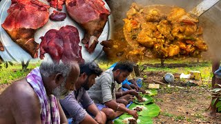 PANNI KARI Varuval  Village style pork fry  Vetti pasanga village cooking channel [upl. by Lanctot55]