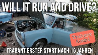 Erster Start seit 16 Jahren I Trabant 601 Kombi Scheunenfund I Pitbike Upload [upl. by Elayne782]