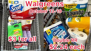 Walgreens Couponing October 1319 Cheap paper products deal New PampG promotion [upl. by Finnie]