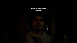 £2 breakfast in Prague 🇨🇿 travel budget prague czech shorts viral fyp [upl. by Leahcim120]