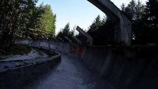 Biking the Sarajevo Olympic bobsled track [upl. by Kcinom]