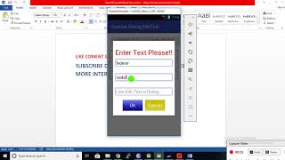 Android custom dialog with multiple edittexts [upl. by Felita]