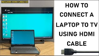 How To Connect Your Laptop To The TV Using HDMI Cable  2021 Update  WINDOWS 10  STEP BY STEP [upl. by Pfeifer712]