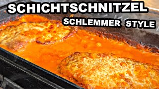 Schichtschnitzel  Schlemmer Style aus dem Dutch Oven  The BBQ BEAR [upl. by Enyamrahc]