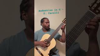 Andantino in G  F Carulli guitar carulli cornrows music classicalmusic nylonstrings [upl. by Ayadahs]