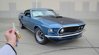 1969 Ford Mustang Mach 1 Super Cobra Jet Start Up Walkaround POV Test Drive and Review [upl. by Rowley692]