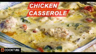 Easy Chicken Casserole Recipe  How To Make Chicken Casserole  Chicken In White Sauce [upl. by Annemarie]