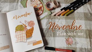 📖 Plan with me  Novembre I Bullet journal 2024🧶🍂 [upl. by Leahsim]