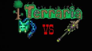 Terraria Which one is better Flairon or Scourge of the Corruptor  Golem Boss Test [upl. by Shane]