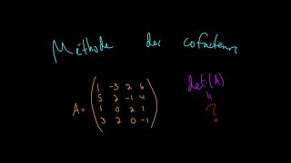 Maths générales  142  Méthode des cofacteurs [upl. by Anerrol]