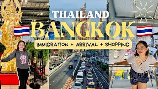 ARRIVING AT BANGKOK THAILAND 🇹🇭IMMIGRATION PROCESS  HOTEL ROOM TOUR  SHOPPING amp FOOD TRIP DAY 1 [upl. by Tsyhtema]