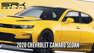 2020 Chevrolet Camaro 4door Sedan  Photoshop Car Rendering  SRK Designs [upl. by Nurav]