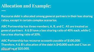 Recourse vs Nonrecourse Debt Allocation in Partnerships [upl. by Leunamne]