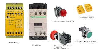 How to wire up a safety circuit with Pilz safety relays Pnoz  X3  Part 3 [upl. by Salocin]