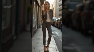 2024 Autumn fall street fashions  cropped cardigan amp skinny pants styles outfits [upl. by Evvie]