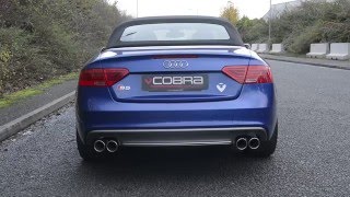 Audi S5 30 TFSI Performance Exhaust Rear Box Sections by Cobra Sport [upl. by Refinne863]