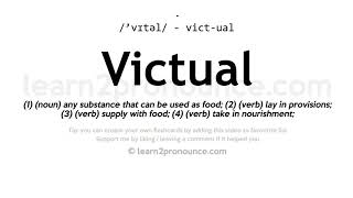 Victual pronunciation and definition [upl. by Anytsirk]