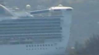 cruise ship fire from across the bay damage [upl. by Tessil]