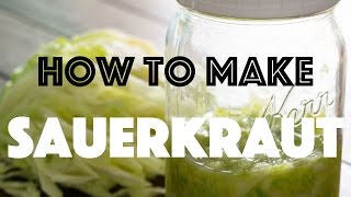 How to Make Sauerkraut Homemade 2Ingredient Probiotic Recipe [upl. by Minier]