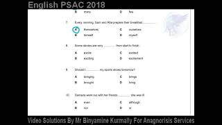 Question 2 MCQ 8 PSAC 2018 [upl. by Nomannic]