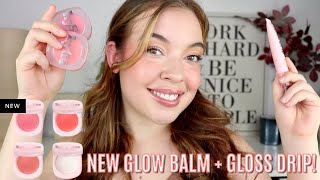 NEW KYLIE COSMETICS GLOW BALM AND GLOSS DRIP SWATCH PARTY [upl. by Nutter183]