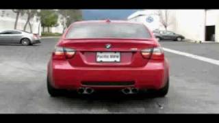 2009 Red BMW M3 TakeOff with a MagnaFlow Exhaust System [upl. by Gereld]