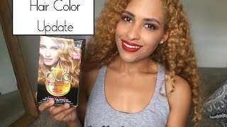 Hair Color Update Garnier Olia Medium Blonde 80 [upl. by Suirad]