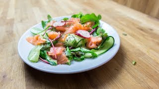 Smoked Salmon Salad with Dill Dressing [upl. by Ahsaenat]