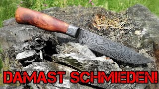 Damastmesser selber schmieden  So schaffst auch du es  Subtitled [upl. by Leandra283]