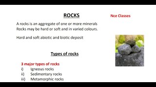 The Rocks Igneous Sedimentary Metamorphic  Physical geography NCE CLASSES [upl. by Polly]