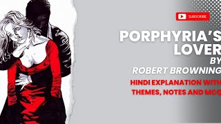 Porphyrias Lover by Robert Browning Hindi explanation with notes and mcq meg 01 [upl. by Inahteb]