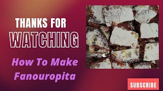 HOW TO MAKE FANOUROPITA Greek Fasting Cake [upl. by Cherri]