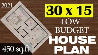 30 x15 Small House Plan Low Budget  30 by 15 ghar ka naksha  30 by 15 Home Design [upl. by Maryjane]