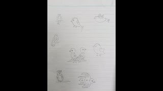 Draw easy birds for kids step by stepbirds drawingstep by step drawing [upl. by Haleehs]