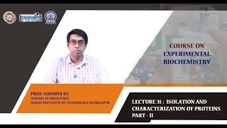 Lecture 31  Isolation and Characterization of Proteins Part  II [upl. by Aissatsana]