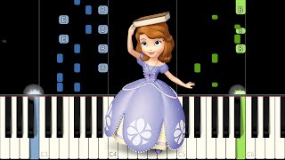 Sofia The First  Theme Song Piano Tutorial Synthesia [upl. by Dyl]