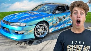 BEN AZELART REACTS To My DRIFT CAR 100mph Drifting [upl. by Bonns387]