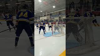 Dunnville Mudcats goal vs Dundas Blues 101024 Junior C hockey [upl. by Nylodnew994]