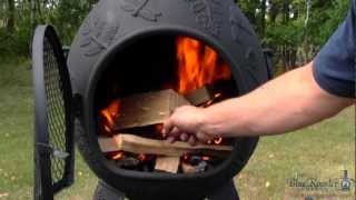 Blue Rooster Chiminea Dragonfly Light A Chiminea Fire Featuring Brothers Burn Mountain [upl. by Siloa]