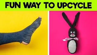 NoSew Easter Bunny Out of Old Stuff  1 Minute Crafts Recycle [upl. by Glaser488]