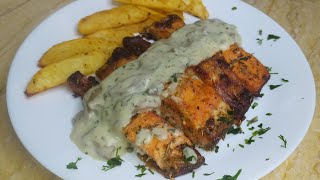 filets de saumon au four à la crème champignon [upl. by Casanova416]