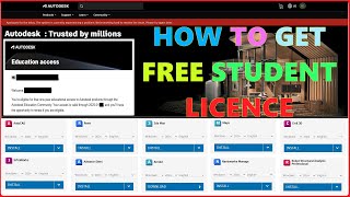 Autodesk student account creation  Free Licence [upl. by Eelytsirk]