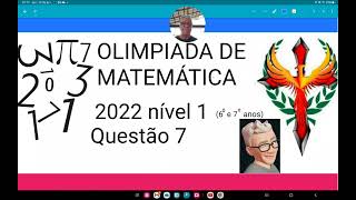 Olimpíada de matemática 2022 nível 1 questão 7 Cinco cartões numerados de 1 a 5 são colocados [upl. by Seitz]