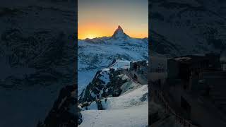 🌄 Zermatt Sunset Express A Magical Journey 🚂 zermatt switzerland train travel shorts [upl. by Ipoillak446]