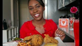 POPEYES FRIED CHICKEN MUKBANG EATING SHOW [upl. by Naiditch]