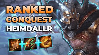 HEIMDALLR ADC  HUMILLANDO AL HUNTER CONTRARIO  TottiGR  SMITE MASTER RANKED CONQUEST SEASON 11 [upl. by Htnamas663]