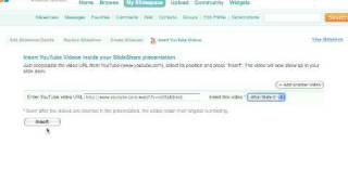 How to insert a YouTube video into a SlideShare presentation [upl. by Dragde]