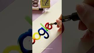 Lettering Google logo shorts nhuandaocalligraphy lettering [upl. by Delos999]